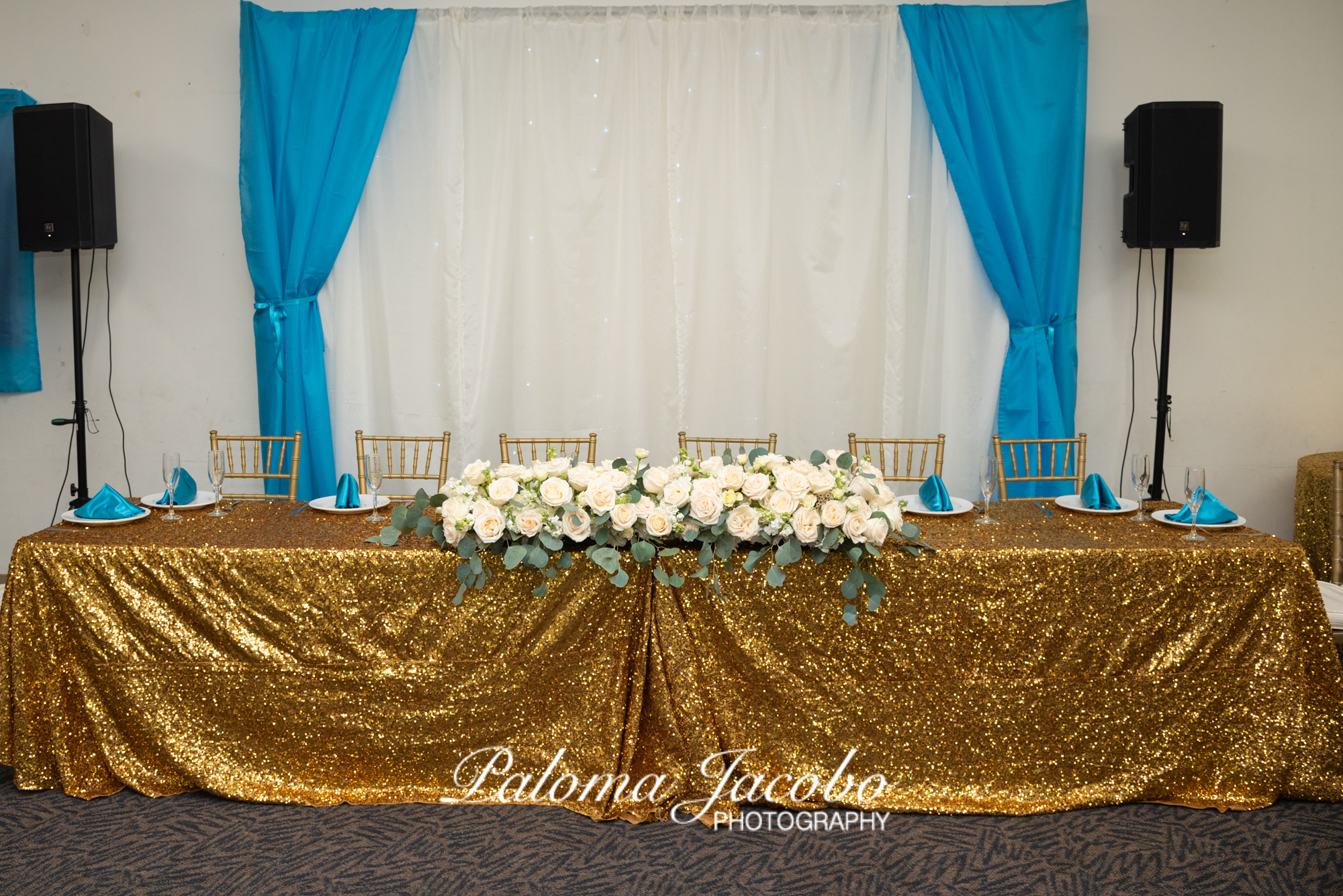 Quinceanera table setup by Paloma Jacobo Photography