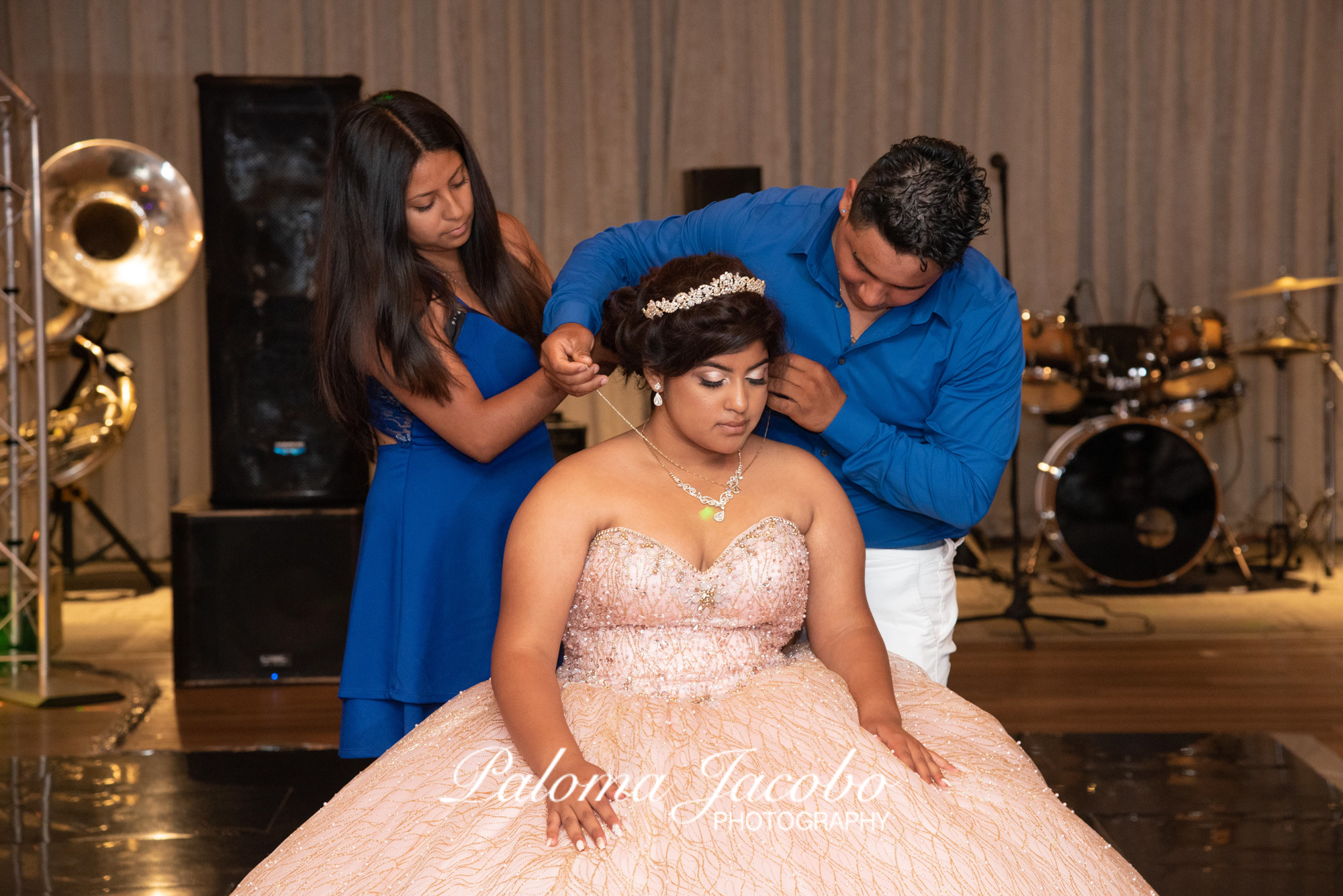 San Diego Quinceanera at Boulevard Hall - Blush Pink Decorations