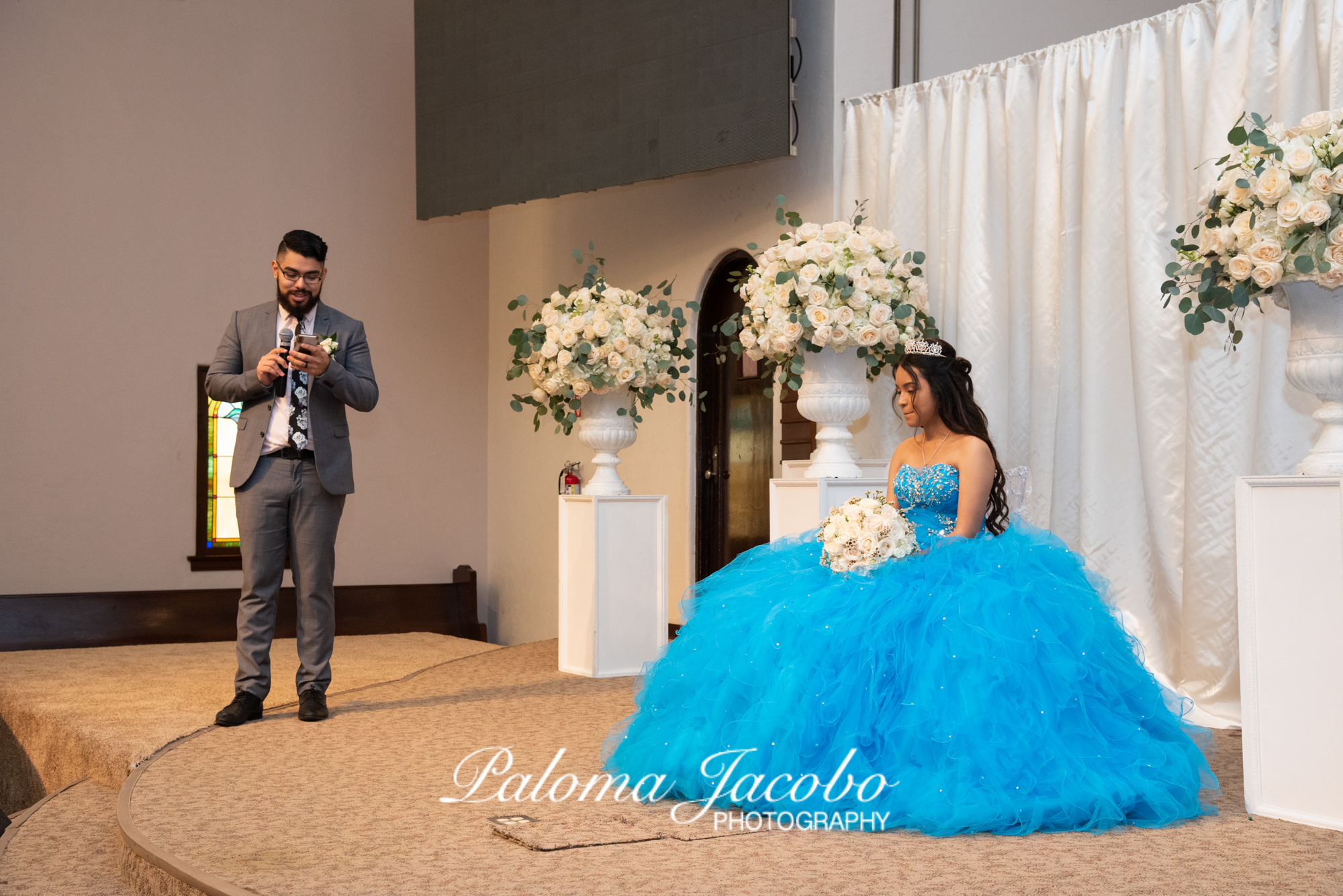 Adventist Quinceanera Ceremony at San Diego Broadway Spanish SDA Church by Paloma Jacobo Photography