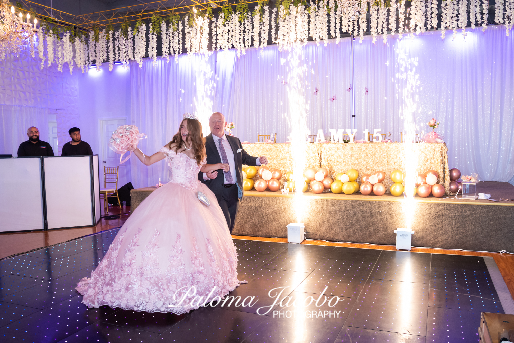 Quinceanera dancing with dad at Royal Banquet Hall by Paloma Jacobo Photography