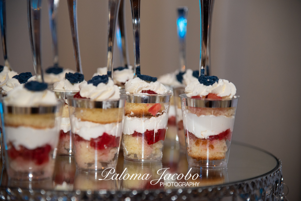 dessert cups at Quinceanera party