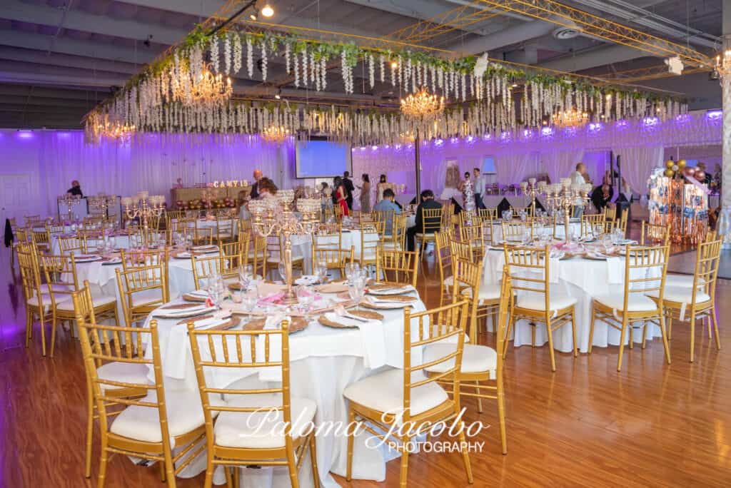 Banquet Hall decorated for a Quinceanera