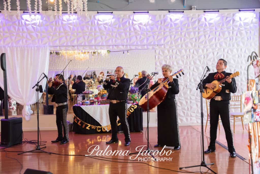 Mariachi playing at a Quinceanera
